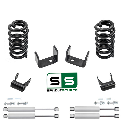 3/4 Coil Drop Lowering Kit + Shocks FOR 73-87 Chevy GMC C10 C15 2WD