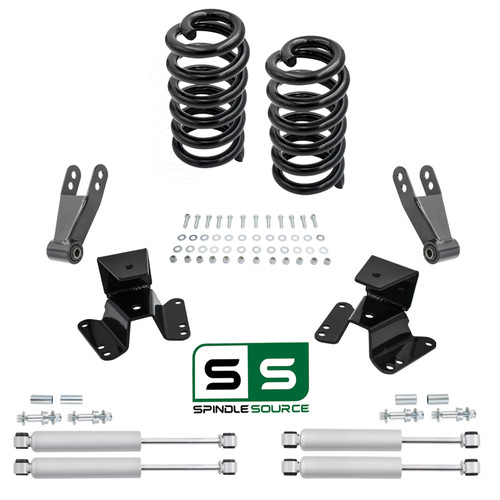 2/3-4 Coil Drop Lowering Kit + Shocks FOR 73-87 Chevy GMC C10 C15 2WD