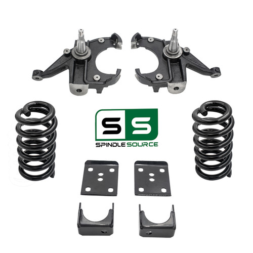 4/6 Spindle Drop Lowering Kit FOR 73-87 Chevy GMC C10 C15 1" Rotors 2WD