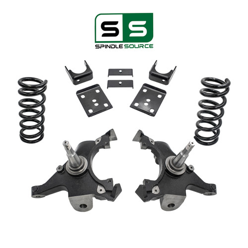5/6 Spindle Drop Lowering Kit FOR 88-91 Chevy GMC C1500 Std Cab 1" Rotors 2WD V8