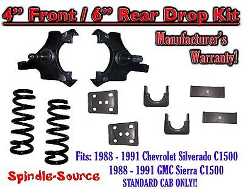 1988 - 1991 Chevrolet GMC C1500 5" / 6" Drop Lowering Kit 5/6 STANDARD CAB ONLY