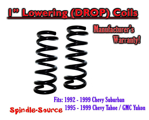 1992 - 1999 Suburban Yukon Tahoe 1" FRONT Lowering Drop Coils Springs Kit