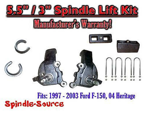 1997 - 2003 Ford F-150 F150 2WD 5.5" / 3" Spindles blocks LIFT KIT