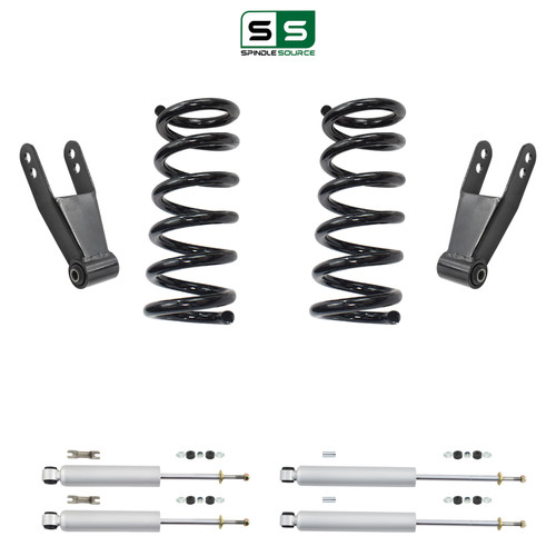 2/2 Coils Lowering Kit with Front and Rear Shocks for 1997-2003 Ford F-150 2WD V8