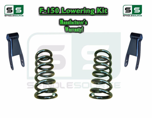 1997 - 2003 Ford F-150 F150 V8 2WD 2" / 2" Drop Lowering Kit Coils Shackles