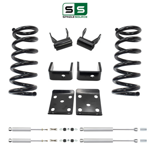 3/6 Lowering Kit for 1998-2009 Ford Ranger 2WD - SPR D/E - Coils / Flip Kit with front and rear shoc