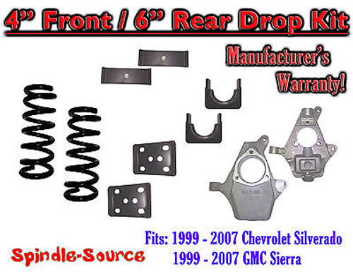 1999 - 2007 Chevrolet Silverado / GMC Sierra 1500 V6 4" / 6" Lowering Drop kit