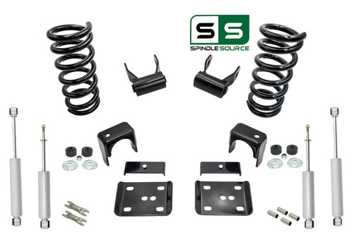 3"/5" Lower Drop + SHOCKS FOR 99 - 06 Chevrolet Silverado / GMC Sierra 1500 V6