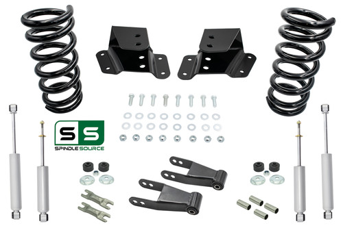 2"/4" Lower Drop + SHOCKS FOR 99 - 06 Chevrolet Silverado / GMC Sierra 1500 V8