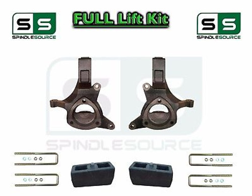 1999 - 2007 Chevrolet Silverado GMC GMC Sierra 1500 Spindle Lift Kit 4" / 3"