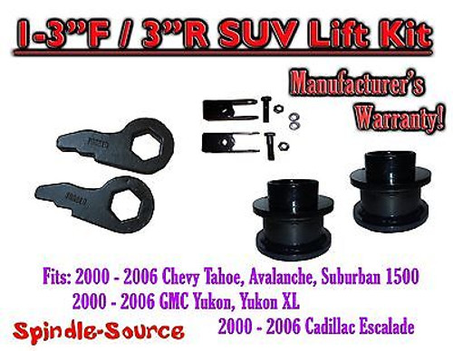 2000 - 06 Chevrolet GMC 1500 1-3" / 3" Torsion Key Lift Chevy 00-06 Spacer + EXT