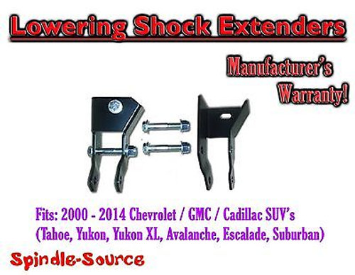 2000 - 2014 Chevy GMC SUV Suburban Tahoe + MORE Rear Lowering Shock Extenders