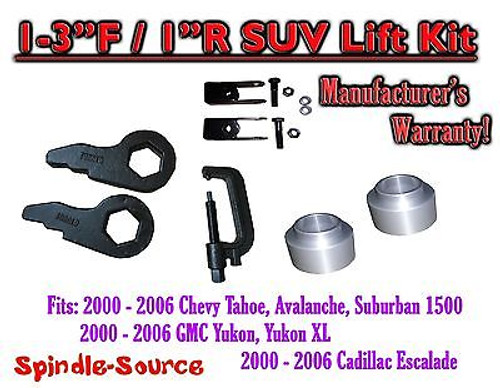 2000 -2006 Chevrolet GMC 1500 1-3" / 1" Torsion Key Lift Chevy Spacer EXT + TOOL