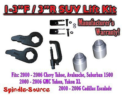 2000 -2006 Chevrolet GMC 1500 1-3" / 2" Torsion Key Lift Chevy Spacer EXT + TOOL