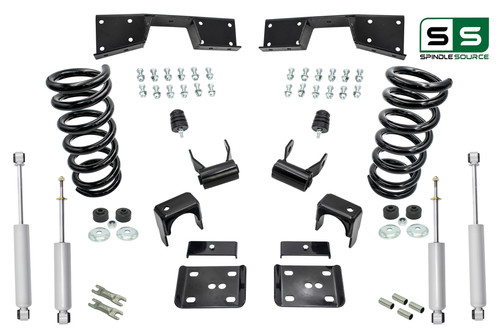 3"/5" Lower Drop+ SHOCKS+C-NOTCH FOR 01 - 06 Chevrolet Silverado GMC Sierra V6