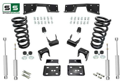 3"/5" Lower Drop+ SHOCKS+C-NOTCH FOR 01 - 06 Chevrolet Silverado GMC Sierra V6