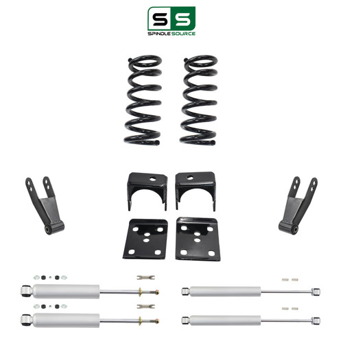 2"/4"-5" Coil Lowering Drop Kit + Shocks FOR 02-08 Dodge Ram 1500 2WD RWD V6
