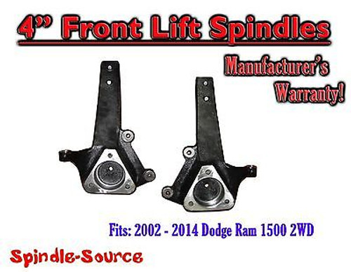 2002 - 2018 Dodge Ram 1500 2WD 4" inch LIFT Spindles