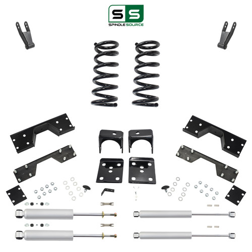 3"/4"-5" Coil Drop Kit + Shocks + C-Notch FOR 02-08 Dodge Ram 1500 2WD RWD V8