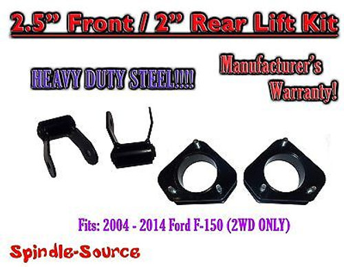 2004 - 14 Ford F150 F-150 Mark 2.5 Lift Strut Spacer + 2" Shackle Kit 2.5 / 2"