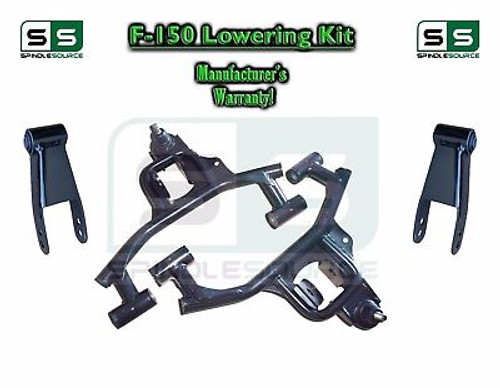 2004 - 2008 Ford F-150 F150 3" / 3" Drop Lowering Kit Control Arms Shackles
