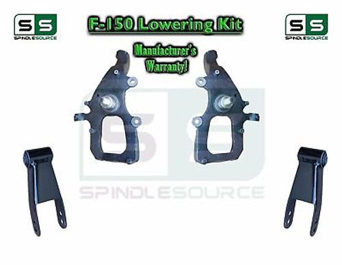 2004 - 2008 Ford F-150 2WD 2" / 3" Drop Lowering Kit Spindles Shackles 04-08