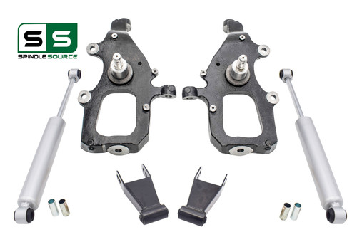 2" / 3" Drop Lowering Kit Spindles Shackles+SHOCKS FOR 04 - 08 Ford F-150 2WD