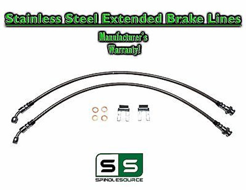 2004 - 2016 Nissan Titan Stainless Extended Length FRONT Brake Lines for LIFT