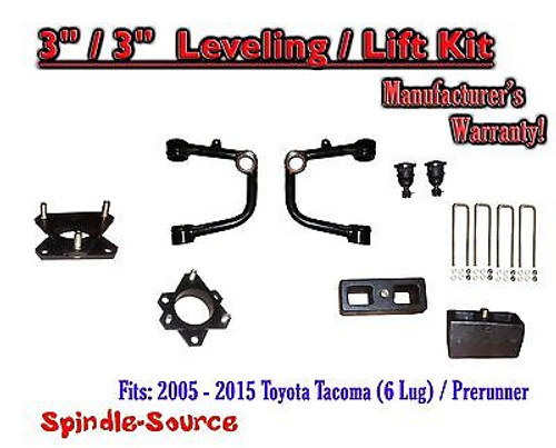 2005 - 2016 Toyota Tacoma 3" / 3" Lift Kit + TUBULAR Upper Arms UCA