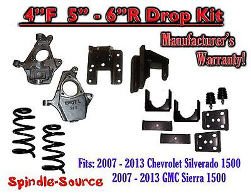 2007 - 13 Chevy Silverado GMC Sierra 1500 V6 4/5" 4/6" DROP KIT Flip Coil Hanger