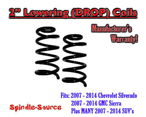 2007 - 14 Chevrolet GMC Cadillac 1500 Truck SUV Front 2" Drop Lowering Coils V8