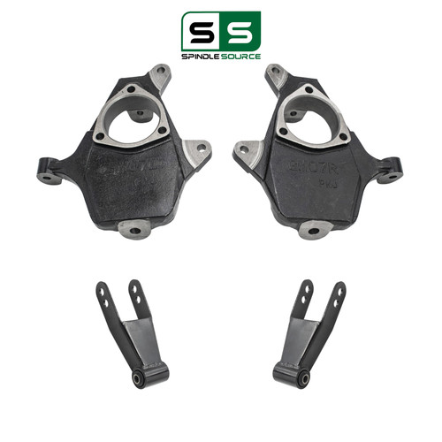 2"/1"-2" Spindle Drop Lowering Kit FOR 07-13 Chevy Silverado GMC Sierra 1500