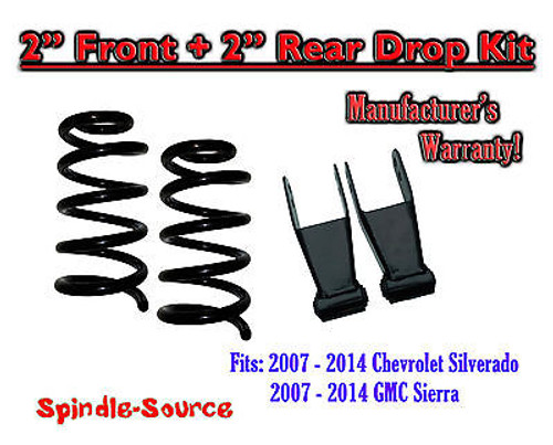 2007 - 2013 Chevrolet Silverado / GMC Sierra 1500 V6 2" / 2" Lowering Drop kit