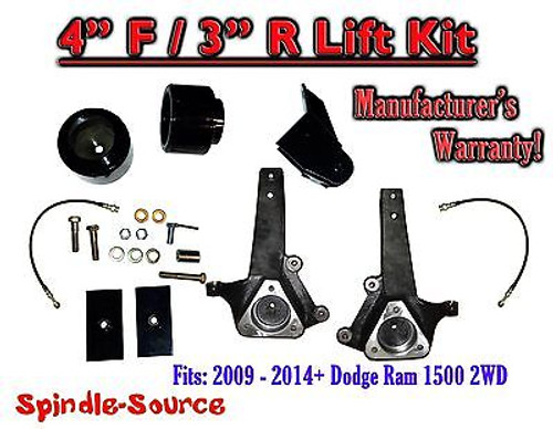 2009 - 2016 Dodge Ram 1500 4" / 3" LIFT KIT (2wd ONLY) HEMI / Non-Hemi V6 + V8