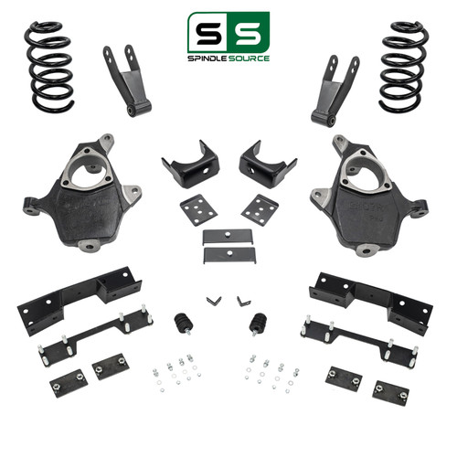 5/8-9 Spindle Coil Drop Kit Notch 14-16 Cast Silverado Sierra V8