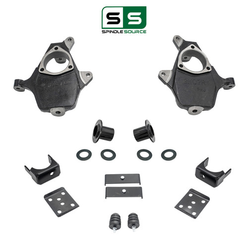 3-4/7 Spindle Relocator Drop Kit 14-16 Cast Silverado Sierra