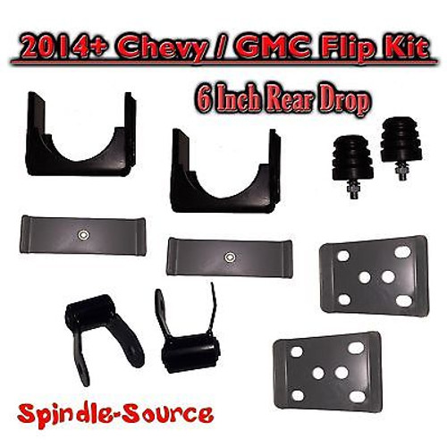 2014 - 2018 Chevrolet Chevy Silverado / GMC Sierra 1500 Truck 6" REAR Flip Kit Shackle