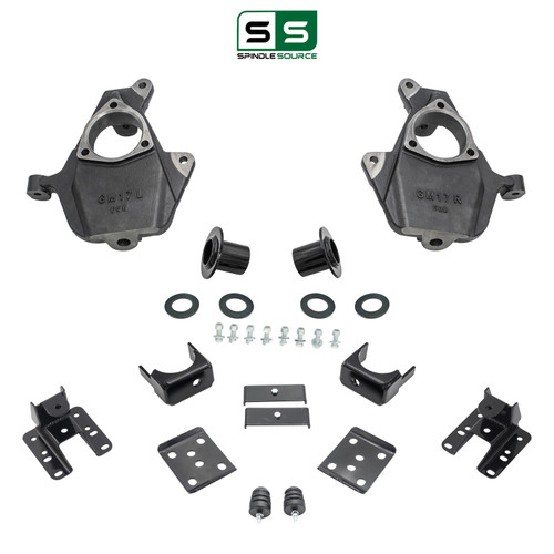 3-4/5-6 Spindle/Relocator Lowering Kit 2014-2018 Silverado Sierra 1500 2WD/4WD