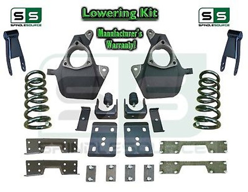 16-18 Silverado Sierra 5/8 Lowering DROP KIT STAMPED / ALUM ARMS V6 Coils, NOTCH