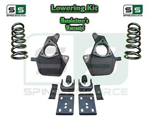 16-18 Silverado Sierra 4" / 7" Lowering DROP KIT STAMPED / ALUM ARMS Coils V8