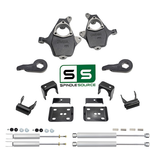 4"/5" Drop Kit + Rear Shocks FOR 99-06 Chevy Silverado GMC Sierra 1500 4WD