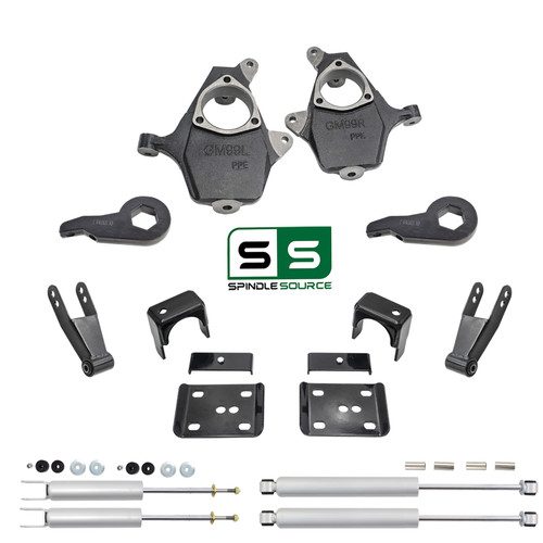5"/7" Drop Kit + Rear Shocks FOR 99-06 Chevy Silverado GMC Sierra 1500 4WD