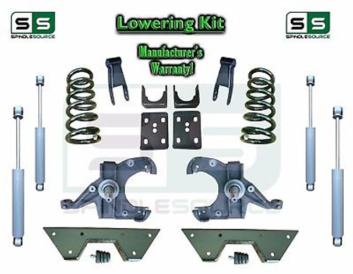 73 - 87 Chevy GMC C10 C15 5" / 7 - 8" Lowering Drop Kit 1.25" Rotor SHOCKS NOTCH