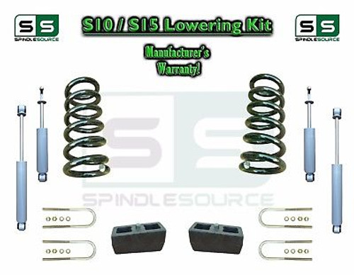 82-05 Chevy S-10 S10 / GMC S-15 Sonoma Blazer 2" / 4" Drop Coil KIT V6 SHOCKS