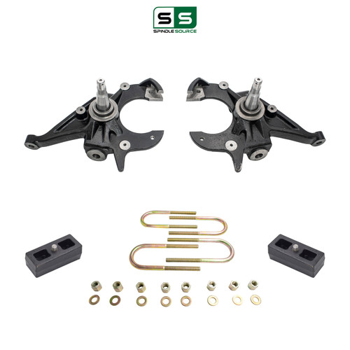 2/2 Spindles Lowering Kit for 1982–2003 Chevy S10 GMC S15 Sonoma 2WD I4/V6
