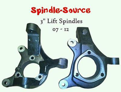 Brand New: 07-16 3" Lift Spindles Knuckles Silverado Sierra C1500 2WD Cadillac