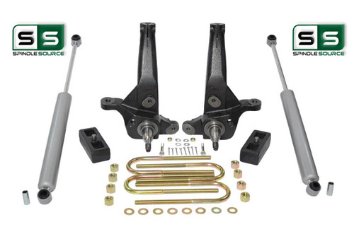 2001 - 2010 Ford Ranger 2WD 4" / 2" Lift Kit Spindles/Lift Blocks/ 2 Rear Shocks