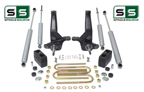 2001 - 2009 Ford Ranger 2WD 4"/4" Lift Kit Spindles/Blocks /4 Shocks