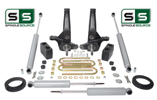 2001 - 2009 Ford Ranger 2WD 5"/4" Lift Kit Spindles/Front Spacers/ 4 Shocks/Blocks