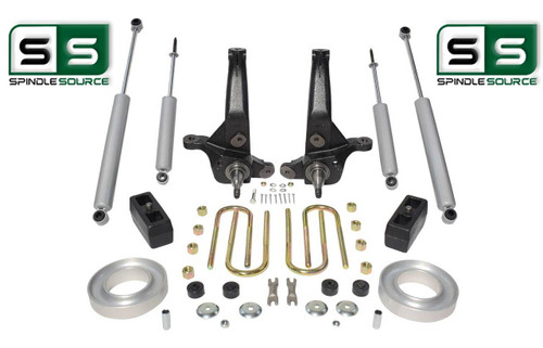 2001-2010 Ford Ranger 2WD 6"/3" Lift Kit Spindles/Front Spacers/Blocks/4 Shocks 